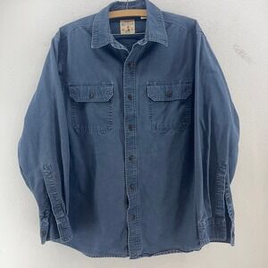 Red Head Brand Co Canvas Work Shirt Mens L Blue Excellent Thick Utility Gorpcore